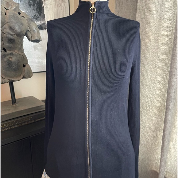 Zara Knit navy sweater EUC - Picture 2 of 6